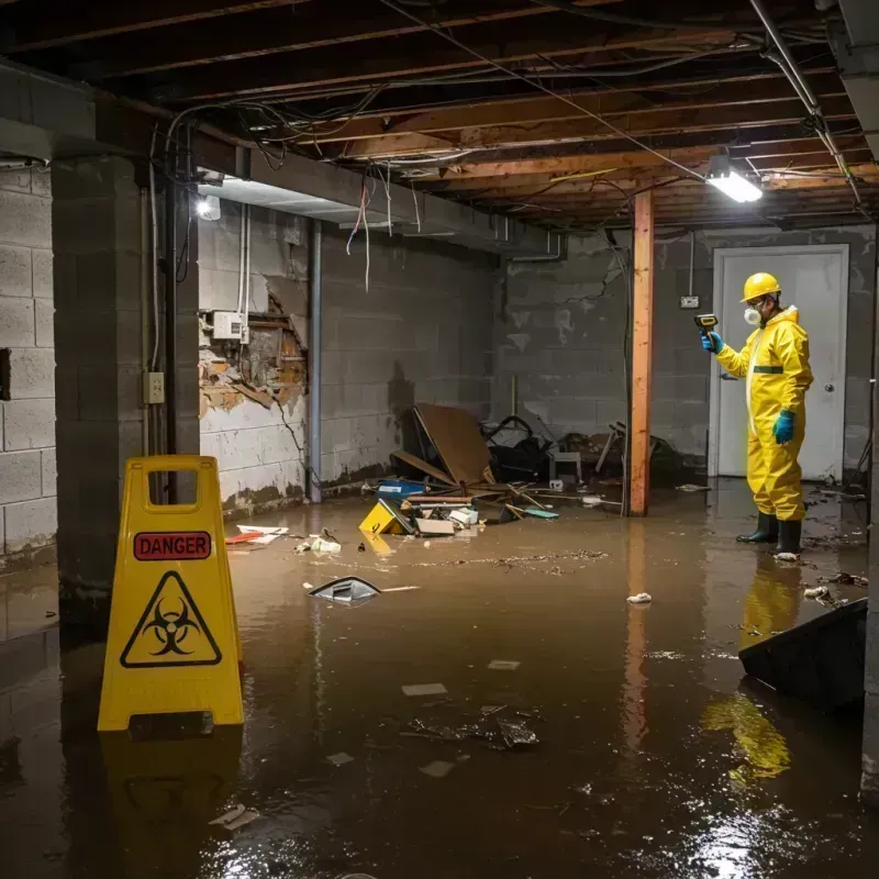 Flooded Basement Electrical Hazard in Western Springs, IL Property